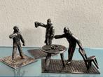 Oude verzilverde miniaturen Proost In de Kroeg Thema 1 koop, Ophalen of Verzenden, Gebruikt