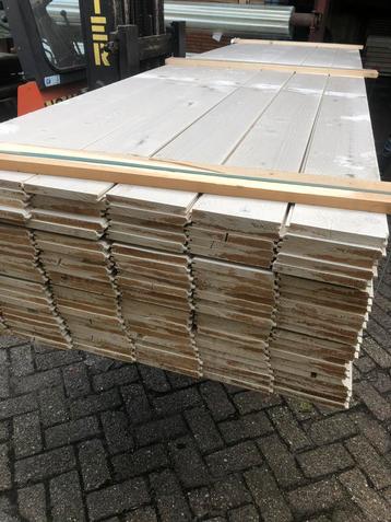 Nieuwe wit gegronde planken 155mm  G+G 360 cm lang €9,95  ex beschikbaar voor biedingen