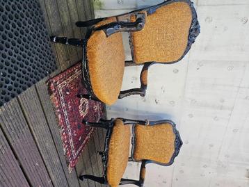 4 Barokke Louis XV fauteuils,  beschikbaar voor biedingen
