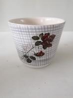 vintage keramieke bloempot merk Frankton 16 hoog 18 cm doors, Verzenden