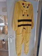 Fleece Pokemon Pichachu pyjama/onesie/huispak, maat 170/L., Pokemon, Ophalen of Verzenden, Gedragen, Geel