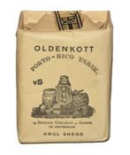 Pakje Oldenkott tabak Amsterdam Porto Rico krul snede, Verzamelen, Ophalen of Verzenden, Gebruikt, Tabaksdoos of Verpakking