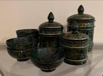 Houten Schaaltjes & Potten met Deksel, Huis en Inrichting, Woonaccessoires | Schalen en Manden, Ophalen of Verzenden, Gebruikt