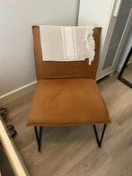 1-zits fauteuil in microleder cognac., Huis en Inrichting, Fauteuils, Minder dan 75 cm, Metaal, Zo goed als nieuw, 50 tot 75 cm