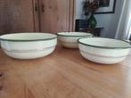 Vintage emaille schalen set, Ophalen of Verzenden