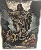 Religie Hemelvaart -glas in lood raamhanger - Gesigneerd, Ophalen of Verzenden