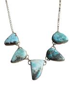 Handgemaakte Larimar Edelsteen Ketting, Sieraden, Tassen en Uiterlijk, Kettingen, Blauw, Nieuw, Ophalen of Verzenden, Steen of Mineraal