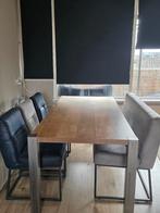 Eettafel met stoelen en bank, Huis en Inrichting, Ophalen, 50 tot 100 cm, Zo goed als nieuw, Vijf personen of meer