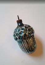 oude kerstbal eikel, blauw 5,5 cm, vintage kerstversiering, Antiek en Kunst, Curiosa en Brocante, Ophalen of Verzenden