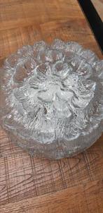 Plafonniere icebloem glashutte vintage 26 cm diameter, Huis en Inrichting, Lampen | Plafondlampen, Ophalen of Verzenden, Zo goed als nieuw