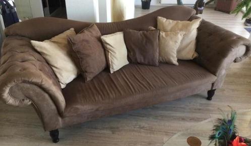 3 zit bank + 1,5 zitbank, bruin inclusief losse kussens, Huis en Inrichting, Banken | Bankstellen, Gebruikt, Driepersoons, 75 tot 100 cm