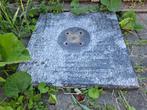 Parasolvoet - grijs beton met 2 handvaten - 75 x 75 x 5 cm, Ophalen, Gebruikt, Minder dan 1 meter, Parasolvoet