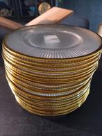Nieuw! Glas Servies met Gouden Rand, Glas of Glazen, Nieuw, Ophalen of Verzenden, Glas