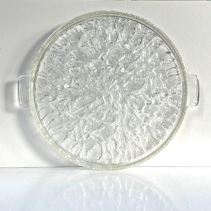 Vintage glazen taartbord waarschijnlijk van Iittala, Antiek en Kunst, Antiek | Glas en Kristal, Ophalen of Verzenden