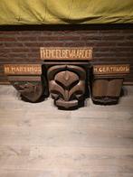 3 originele eiken kerkconsoles, H.Engelbewaarder enz., Antiek en Kunst, Ophalen