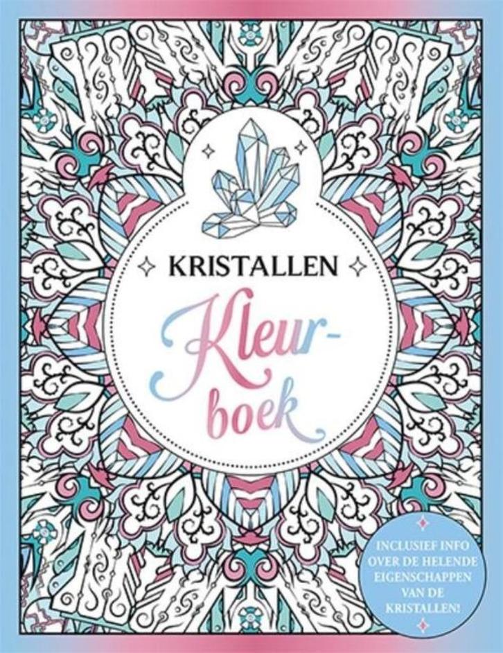 Kleurboek Kristallen 23091301, Hobby en Vrije tijd, Tekenen, Nieuw, Ophalen of Verzenden