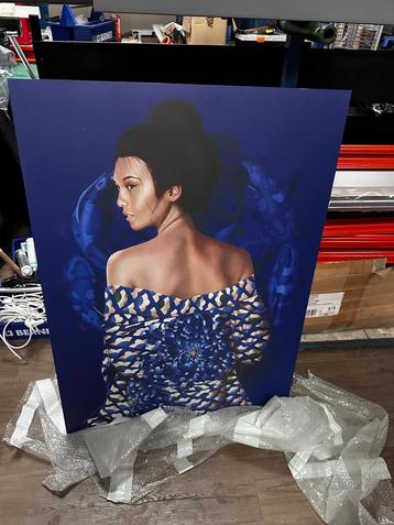 Luxe kunstwerk op aluminium Dibond (112x80cm) beschikbaar voor biedingen