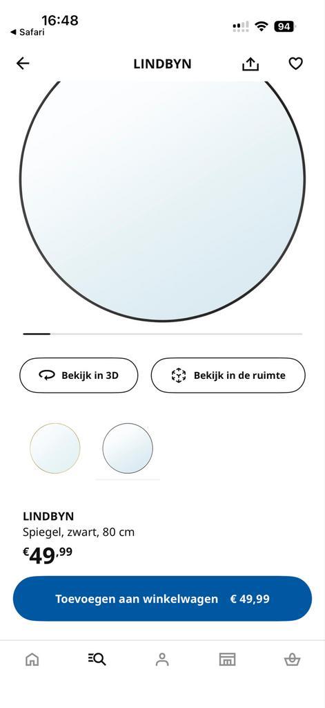 Ronde Spiegel - 80 cm, Huis en Inrichting, Woonaccessoires | Spiegels, Nieuw, 75 tot 100 cm, Minder dan 100 cm, Rond, Ophalen of Verzenden