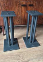 Dynaudio luidspreker stands 60cm, compleet met spikes, Zo goed als nieuw, 120 watt of meer, Front, Rear of Stereo speakers, Ophalen
