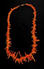 vintage bloedkoralen ketting, Ophalen of Verzenden, Gebruikt, Rood, Overige materialen