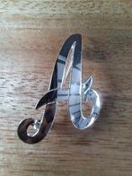 Sierletter A in zilver, Sieraden, Tassen en Uiterlijk, Broches, Ophalen, Gebruikt, Zilver, Zilver