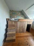 Half hoogslaper van steigerhout - kinderbed, Ophalen, Zo goed als nieuw, Halfhoogslaper