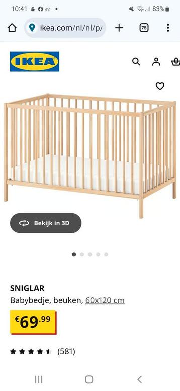 Ikea SNIGLAR Ledikant - Nieuw! beschikbaar voor biedingen