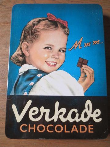 Verkade Blik Verzamelen: Blik Mmmm Verkade Chocolade - Leeg. beschikbaar voor biedingen