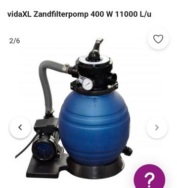 Zandfilterpomp 400W 11000 L/u NIEUW