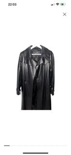 Leren trench coat, Kleding | Dames, Ophalen of Verzenden, Zo goed als nieuw, Zwart