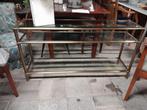 Prachtige sidetable 133 x 34 cm, Huis en Inrichting, Tafels | Sidetables, Ophalen, Gebruikt, Rechthoekig, Glas
