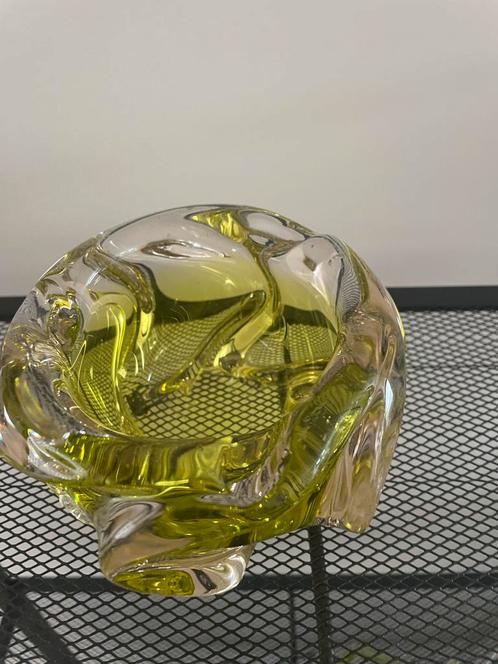 Vintage Glazen Asbak - Groen Design, Antiek en Kunst, Antiek | Glas en Kristal, Ophalen
