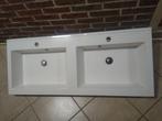 dubbele wasbak, Huis en Inrichting, Badkamer | Badkamermeubels, Ophalen, 100 tot 150 cm, Zo goed als nieuw, Minder dan 100 cm