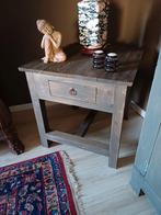 Bijzettafel van oud hout, Minder dan 55 cm, Rond, Zo goed als nieuw, Ophalen
