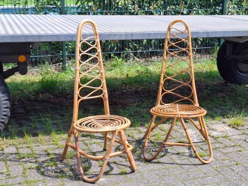 Stoelen '60s ( rotan ) Retro/Vintage/Design, Huis en Inrichting, Stoelen, Zo goed als nieuw, Twee, Riet of Rotan, Ophalen