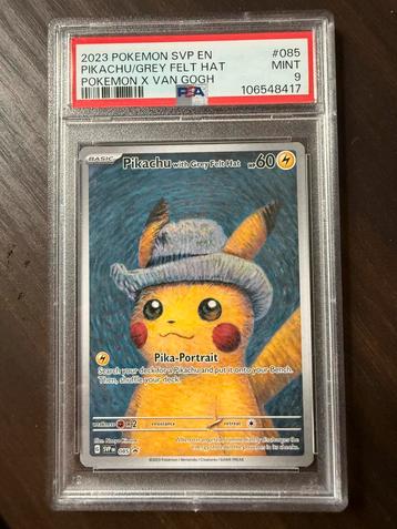 Pikachu With Grey Felt Hat #85 PSA 9