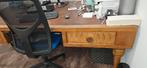 Oud eikenhouten bureau, Ophalen, Gebruikt, 25 tot 50 cm, Rechthoekig