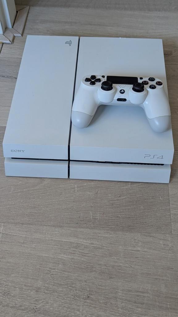 Witte ps4 in perfecte staat, Spelcomputers en Games, Spelcomputers | Sony PlayStation 4, Zo goed als nieuw, Original, Met 1 controller