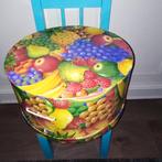 Ronde hoedendoos met afbeeldingen van tropisch fruit, Huis en Inrichting, Ophalen, Gebruikt