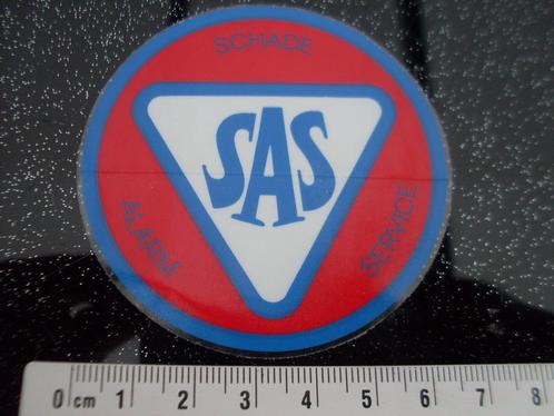 ruit sticker SAS logo schade alarm service vintage, Verzamelen, Stickers, Zo goed als nieuw, Bedrijf of Vereniging, Verzenden