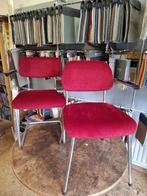 Design gispen Retro vintage Rood Stoelen - Set van Twee, Antiek en Kunst, Ophalen