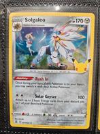 Pokemon Solgaleo 021/025 Celebrations, Ophalen of Verzenden, Zo goed als nieuw, Losse kaart, Foil