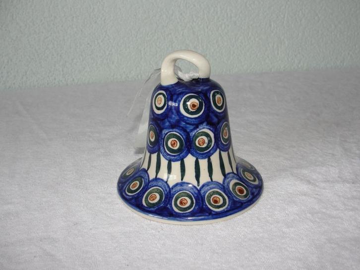Prachtig Boleslawiec Bunzlau Castle bel of klokje, hg 9,5 cm, Huis en Inrichting, Woonaccessoires | Wanddecoraties, Zo goed als nieuw
