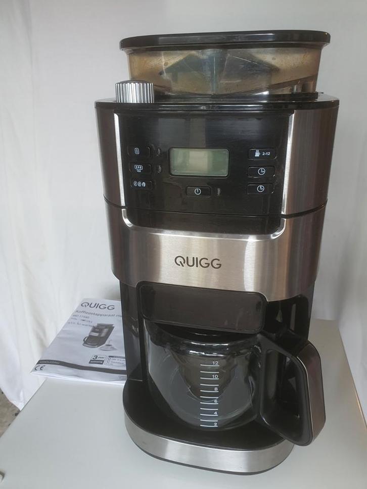 Quigg koffiezetapparaat, Witgoed en Apparatuur, Koffiezetapparaten, Gebruikt, Koffiebonen, Koffiemachine, 10 kopjes of meer, Ophalen of Verzenden