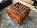Salontafel met glas, Ophalen, 50 tot 100 cm, 50 tot 75 cm, Vierkant