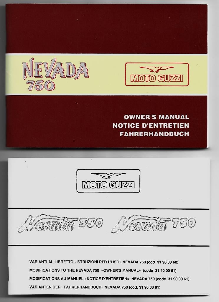 Moto Guzzi Nevada 750 manual + modificaties (7427z) motor, Verzenden, Moto Guzzi