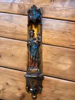 Antiek Kalkstenen Beeldje Maria met Jezus, Ophalen of Verzenden