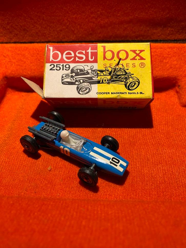 Vintage Miniatuur Raceauto - Best Box Cooper Maserati, Hobby en Vrije tijd, Modelauto's | 1:87, Gebruikt, Auto, Overige merken