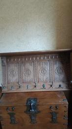 eiken houten kapstok, Wandkapstok, Ophalen of Verzenden, Zo goed als nieuw, Minder dan 100 cm