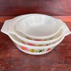 Set van 3 JAJ Pyrex “Harvest” Ovenschalen, Ophalen of Verzenden